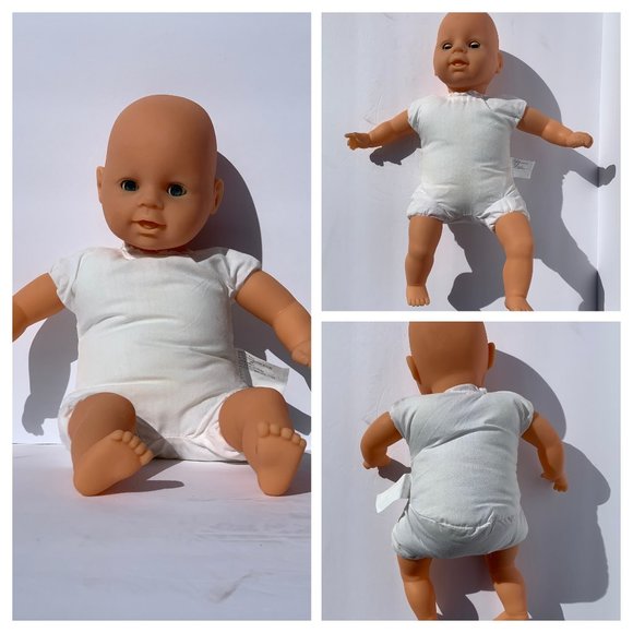 Vintage Baby Doll 14 Inches Polar Bear Outfit Huggable by Simba Toys Sweet! - Picture 6 of 16